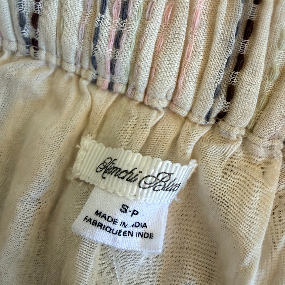 Kimchi Blue Urban Outfitters Striped Button Front Mini‎ Skirt Neutral Small NEW - Picture 11 of 12